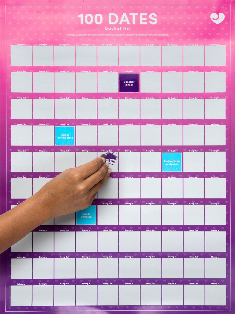 Lovehoney 100 Dates Scratch-Off Date Night Poster