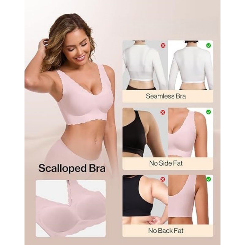 Deep V Seamless Bras