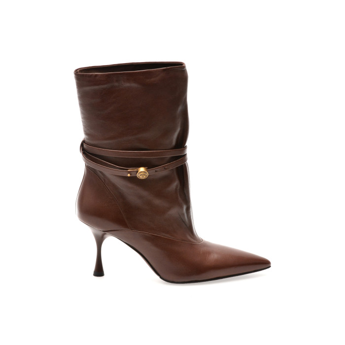 Botine elegante EPICA PREMIUM maro, 01373TB, din piele naturala