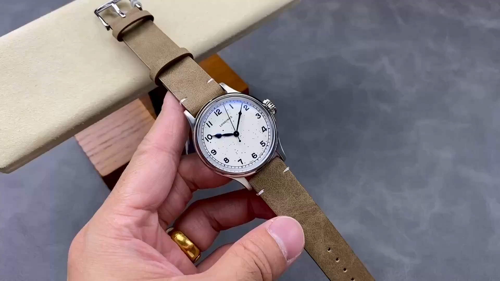 Replica Longines L2.819.4.93.2 Heritage Military White Dial Automatic Leather