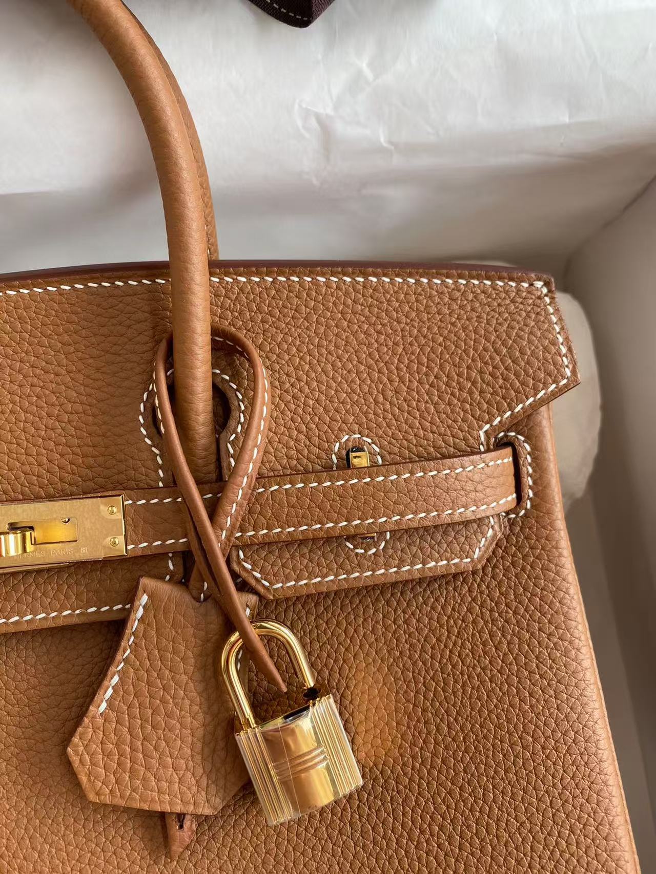 Hermès Birkin  Brown TOGO  Palladium Hardware customization