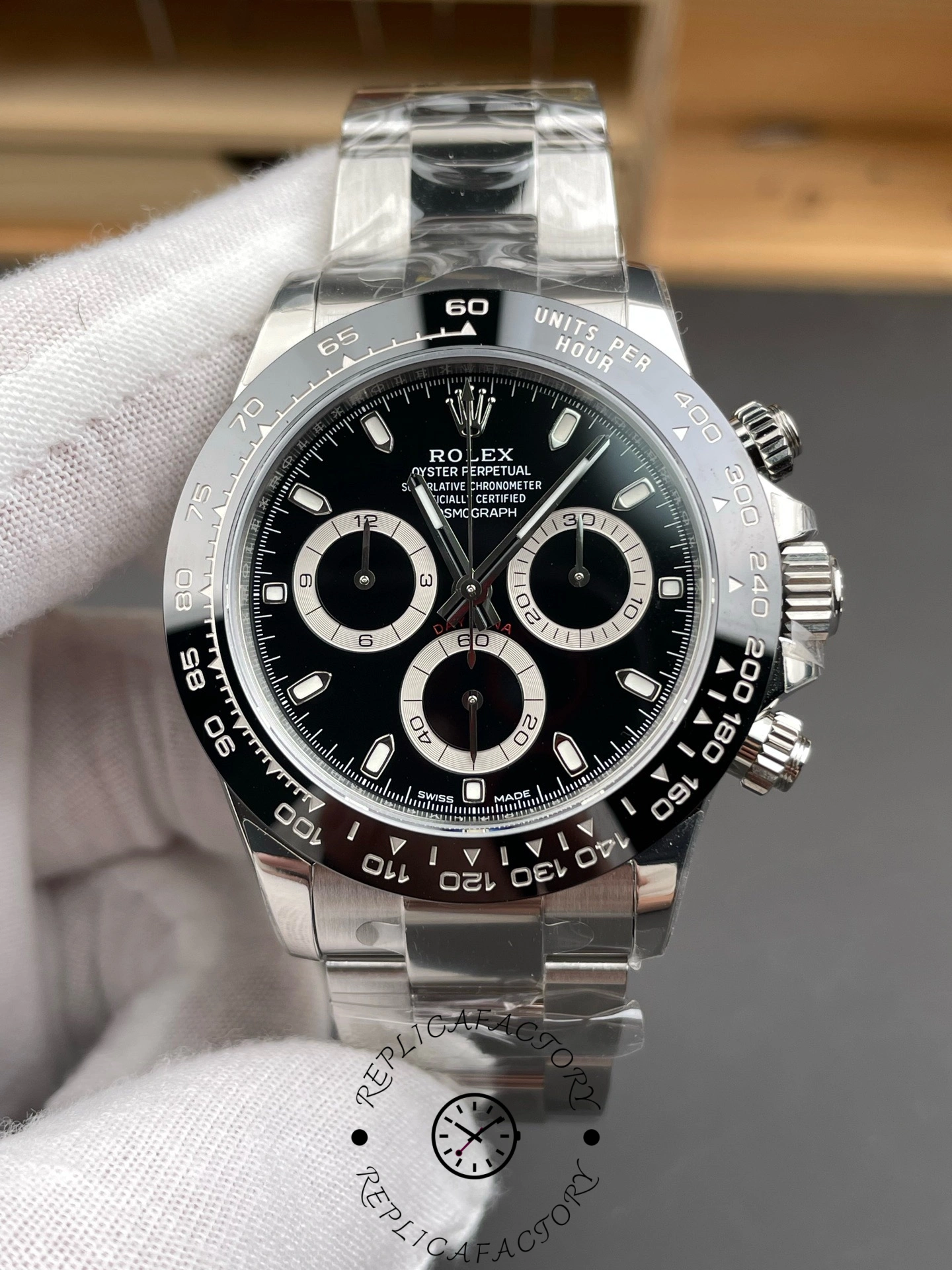 Rolex Cosmograph Daytona 116500LN Ceramic Bezel Black Dial 40mm Mens Replica Watch