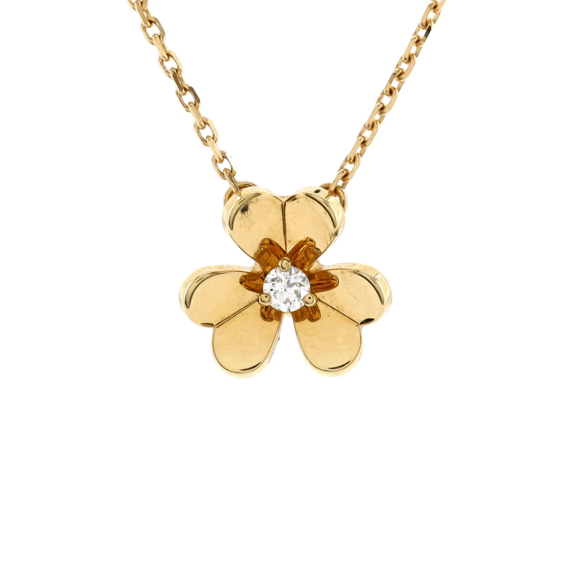Frivole Pendant Necklace 18K Yellow Gold and Diamond Mini