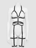 DOMINIX Deluxe Leather Full Body and Leg Harness