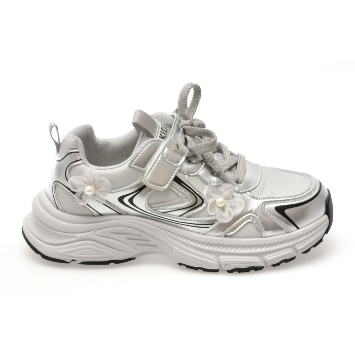 Pantofi sport SELECTION KIDS argintii, 532209, din material textil
