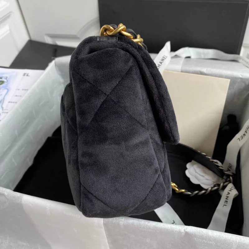 Chanel 19 Small Velvet Flap Bag As1160