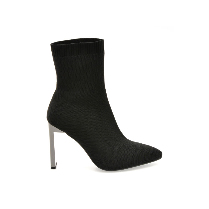 Botine elegante EPICA negre, C5595, din material textil