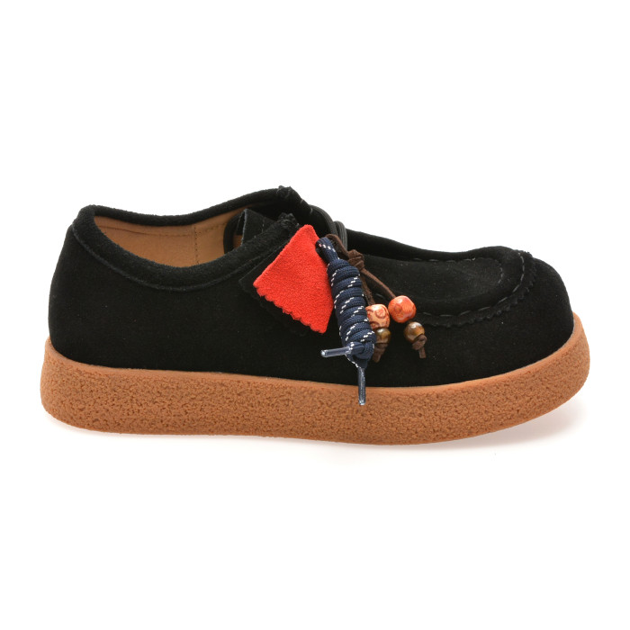 Mocasini GRYXX negri, 3712, din piele intoarsa
