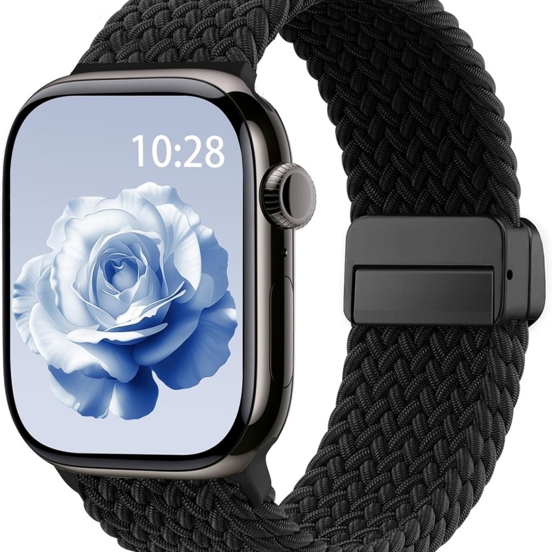 STRAPTIQUE Braided Stretchy Band Compatible with Apple Watch Bands