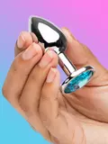Lovehoney Silver Jewelled Aluminium Beginner's Butt Plug 2.5 Inch