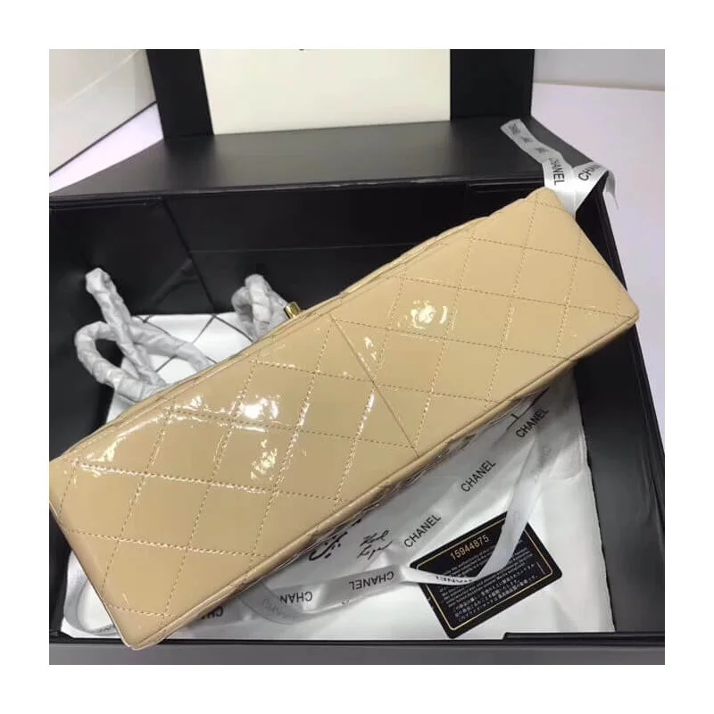 Chanel Pantent Leather 30Cm Class-Flap Bag A1113