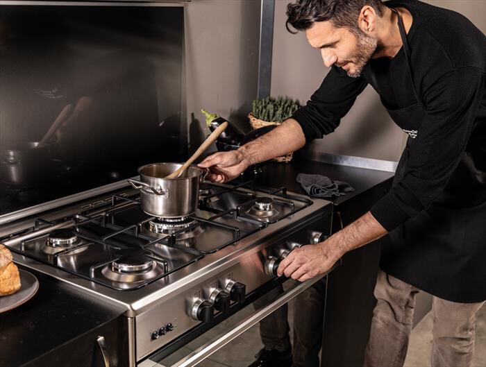 GLEM GAS - Cucina a gas UR965MI Classe A-Inox