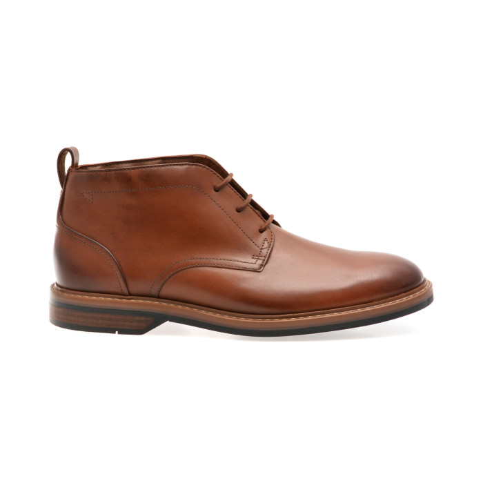 Ghete elegante CLARKS maro, ALDWIN CHUKKA, din piele naturala