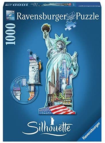 Silhouette Statue of Liberty New York 1000 Piece Puzzle