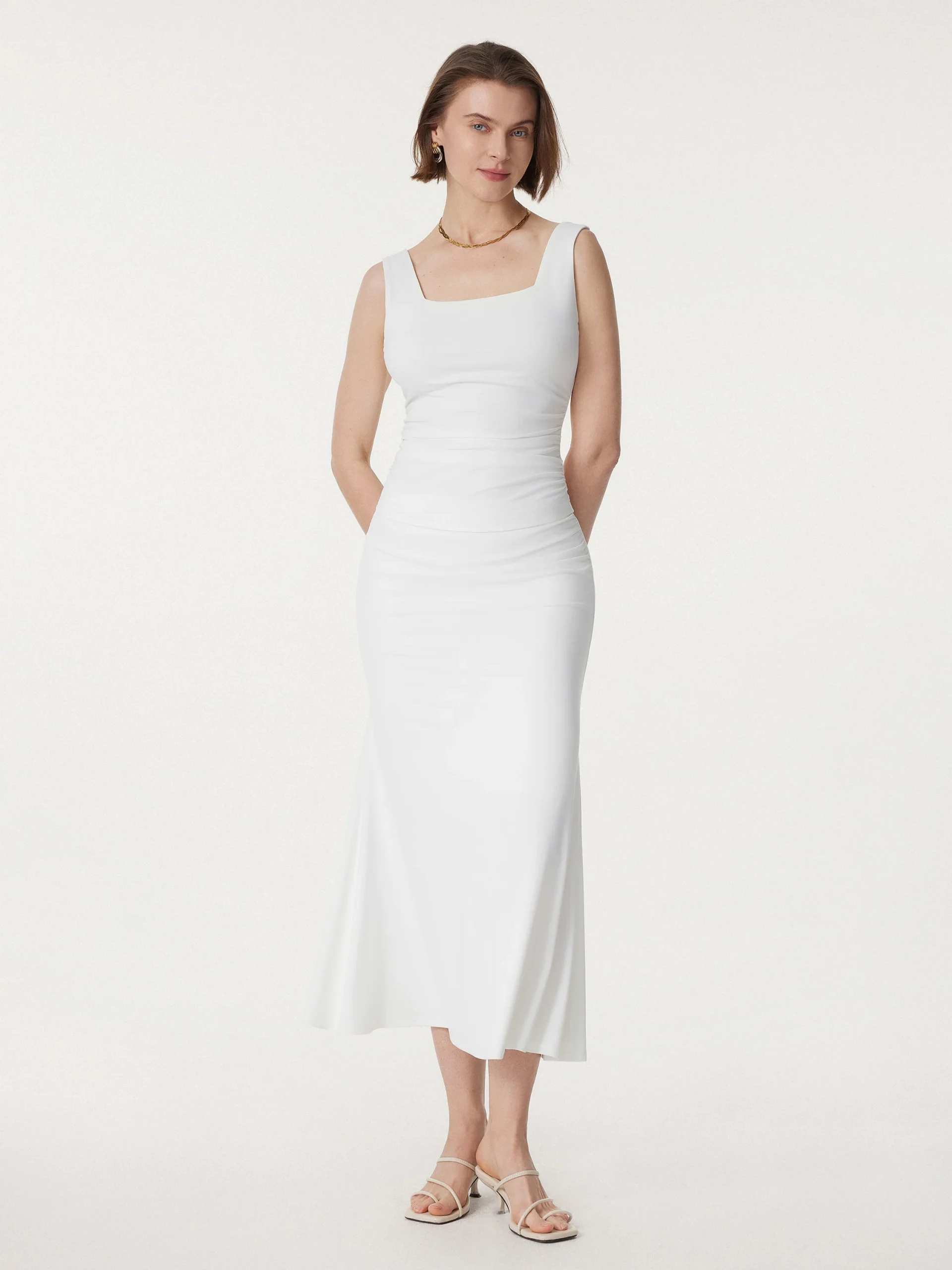 Classic Side Ruched Mermaid Maxi Skirt