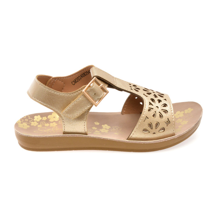 Sandale SELECTION KIDS aurii, 82949, din piele ecologica