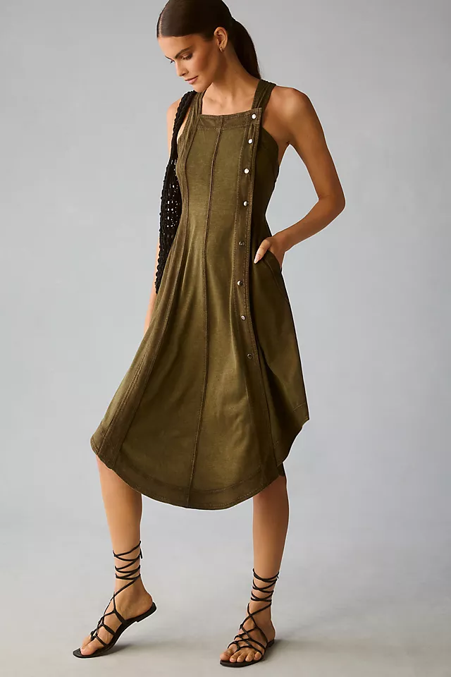 Buttondown Dress UNIFORM GREEN