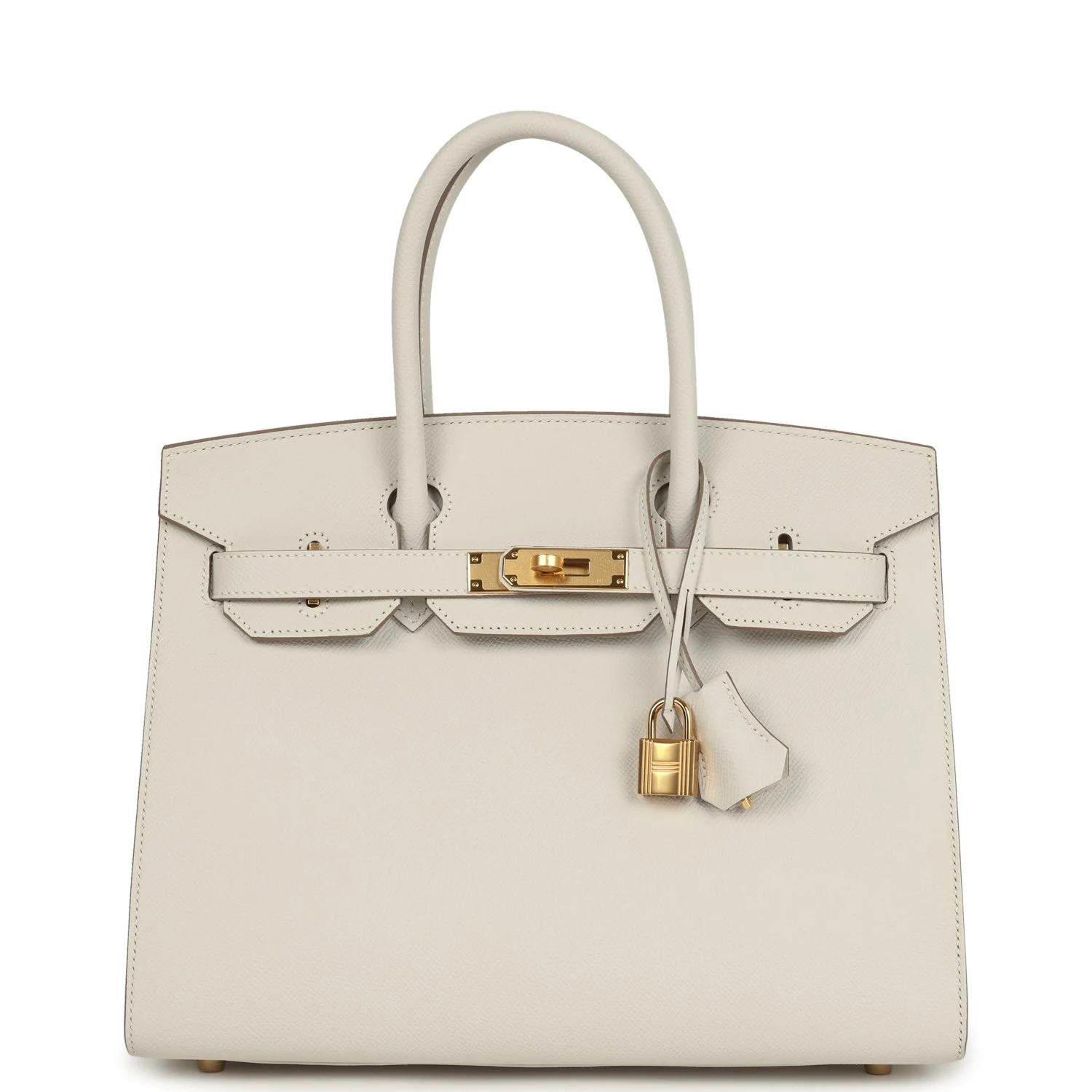 Hermes Birkin Sellier 30 Gris Pale Epsom Gold Hardware