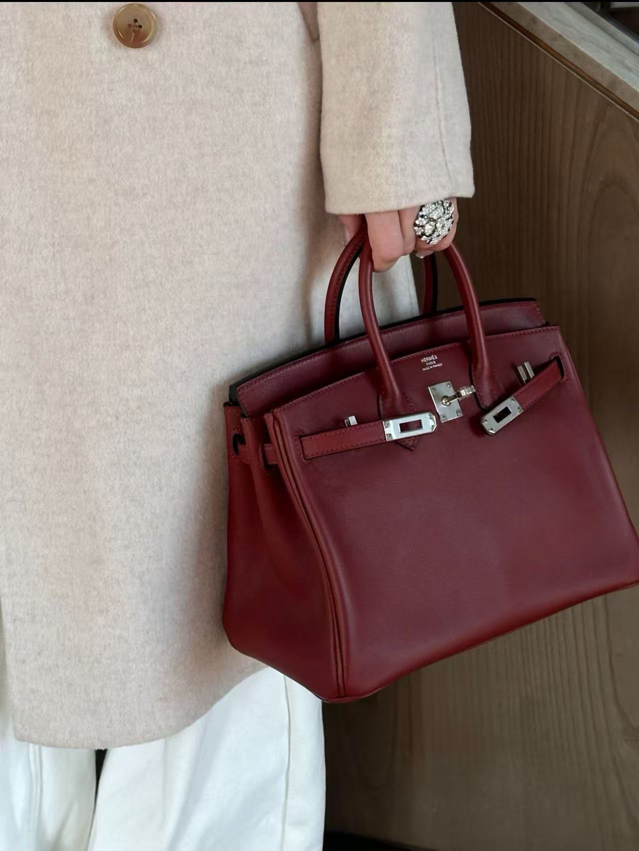 Hermes Birkin Bordeaux wine red 30-35cm customization