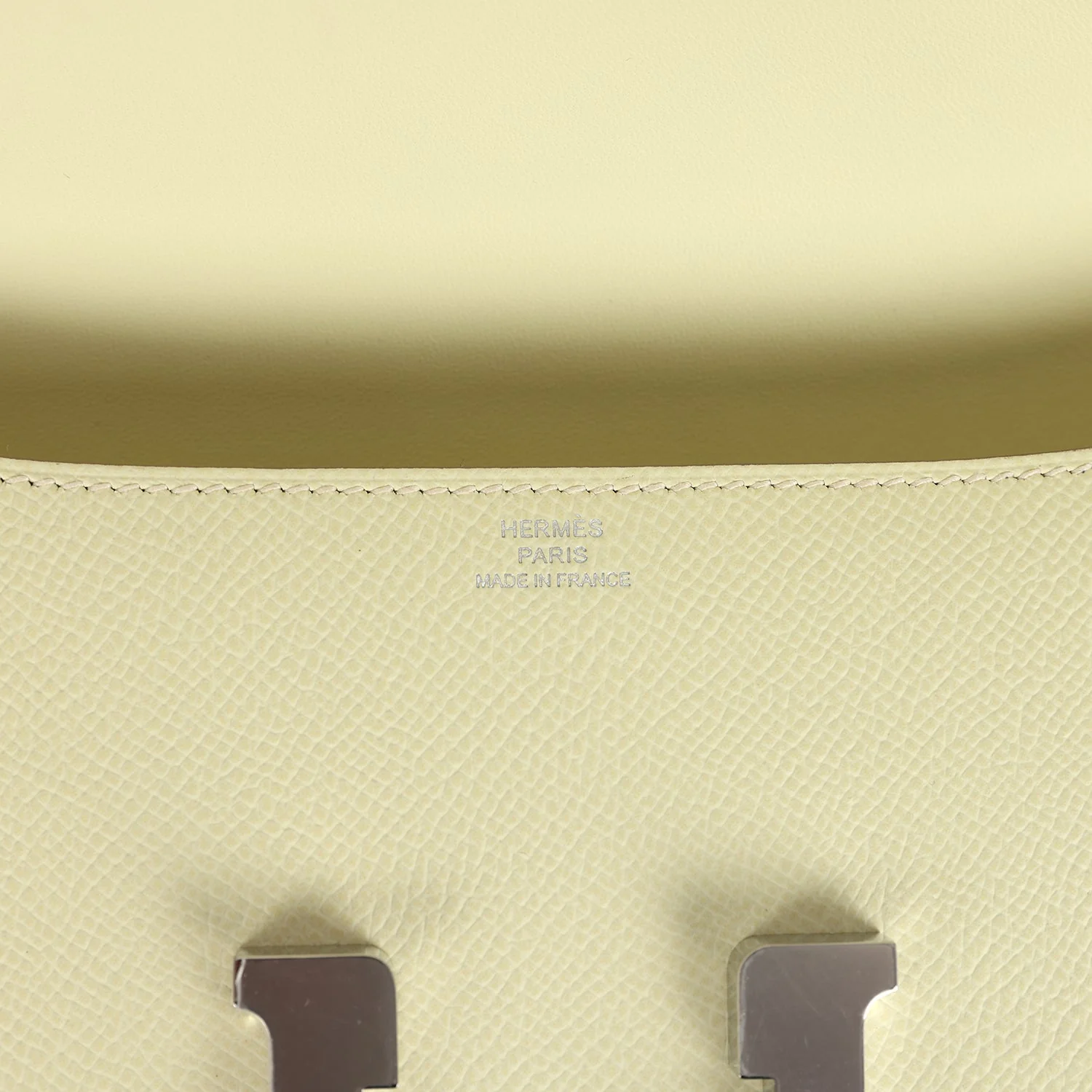 Hermes Constance Elan Jaune Milton Epsom Palladium Hardware