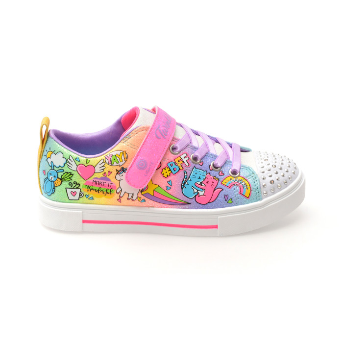 Pantofi sport SKECHERS multicolor, TWINKLE SPARKS, din piele ecologica