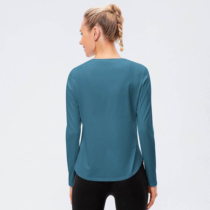 New Autumn/Winter Women's Long-Sleeved Loose Breathable Quick-Drying Fitness T-Shirt for Tennis, Yoga, and Running
