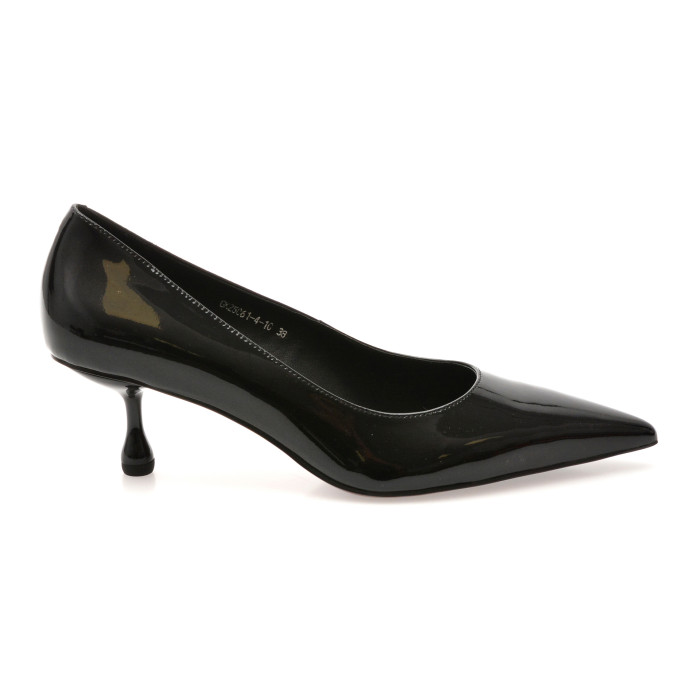 Pantofi eleganti EPICA PREMIUM negri, 25061, din piele naturala lacuita