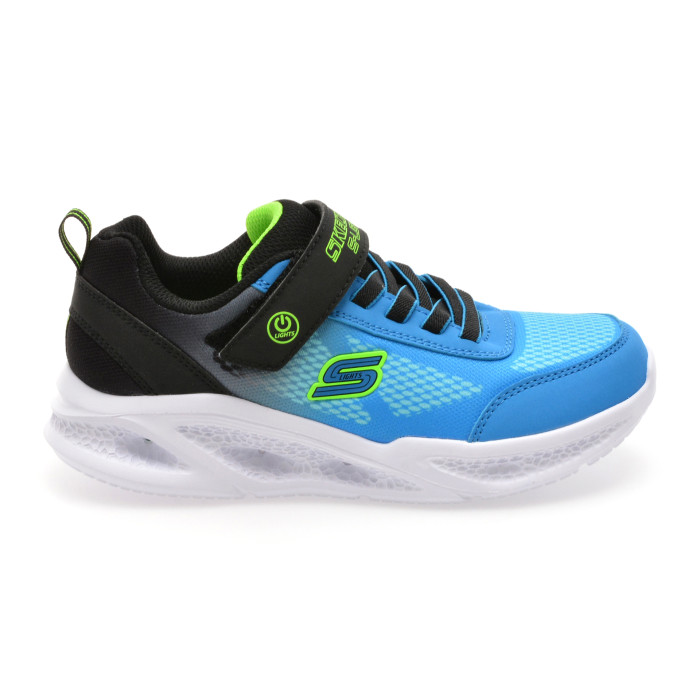 Pantofi sport SKECHERS albastri, METEOR-LIGHTS, din material textil