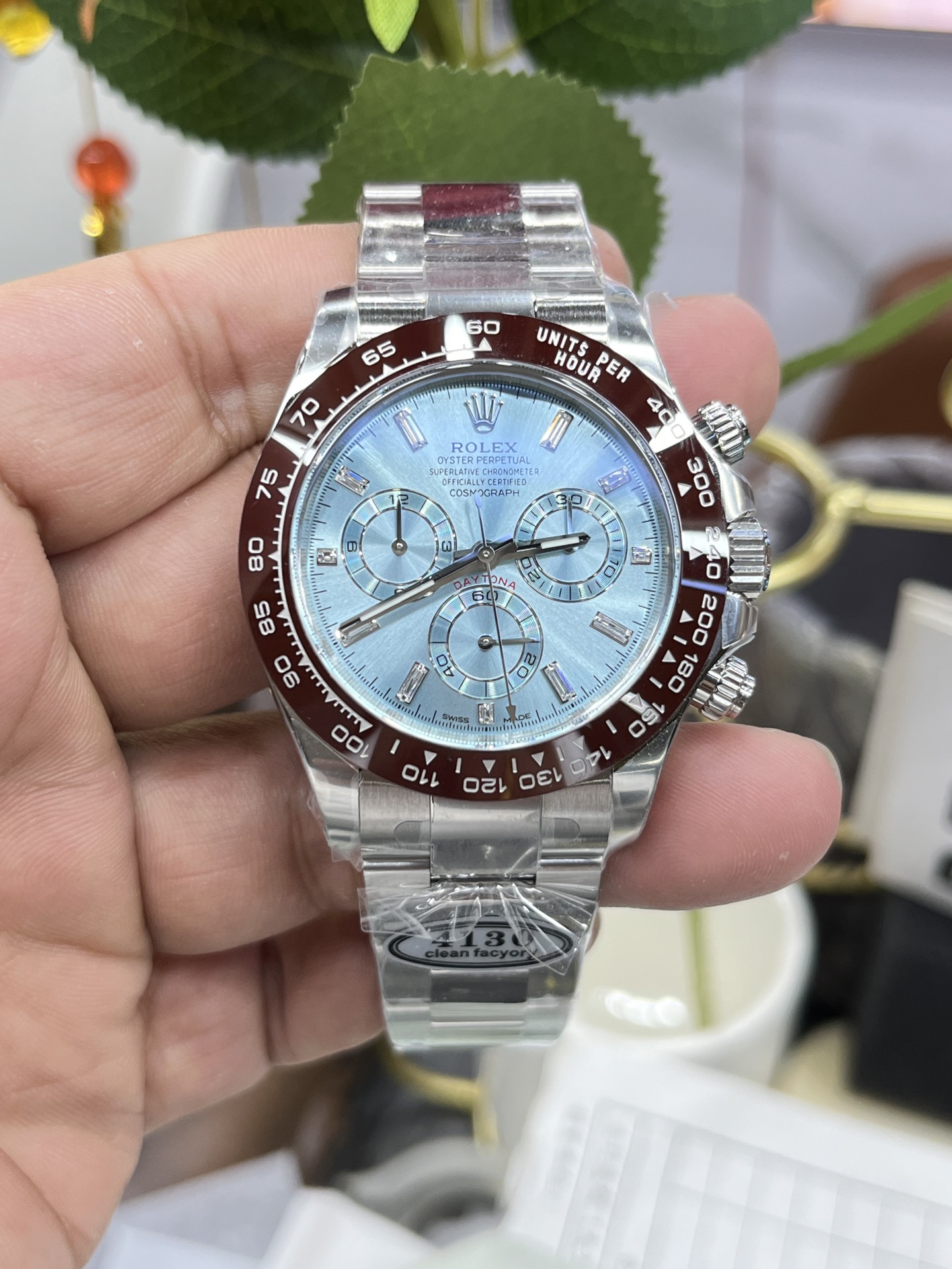 Rolex Cosmograph Daytona 116506 Ice Blue Dial Platinum 40MM Mens Replica Watch