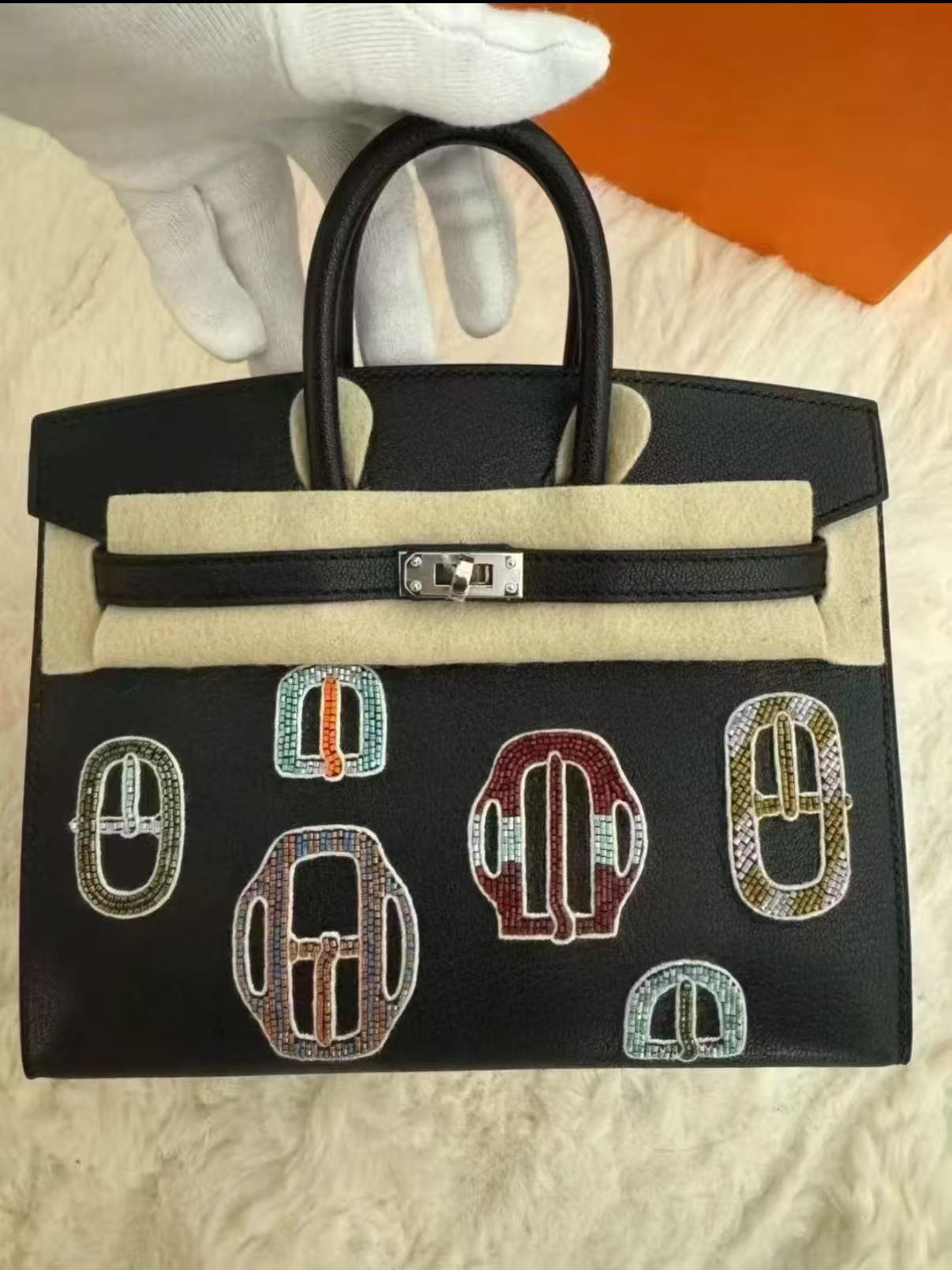 Hermès Birkin 20-25 Badge Bag Goatskin customization