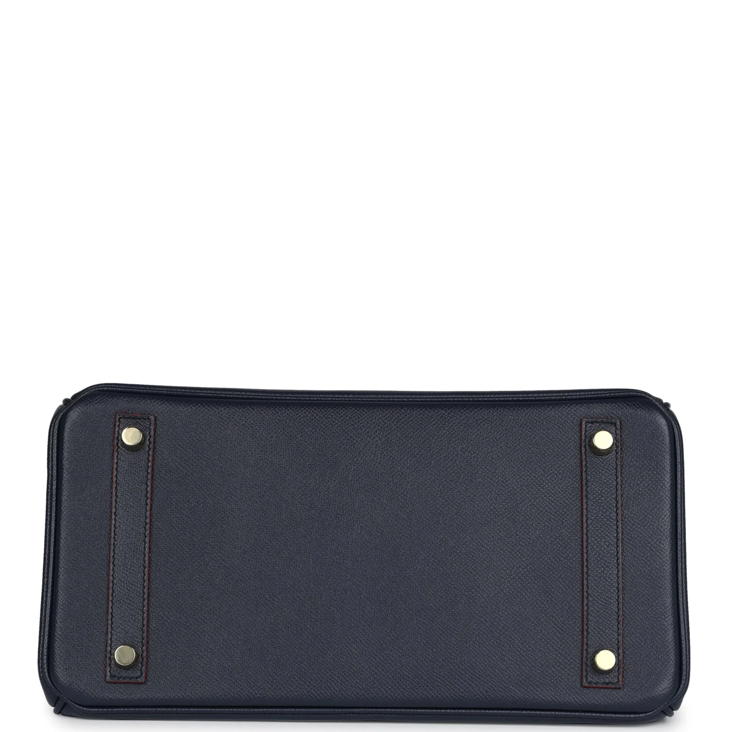 Hermes Birkin 30 Bleu Indigo and Rouge H Contour Epsom Gold Hardware