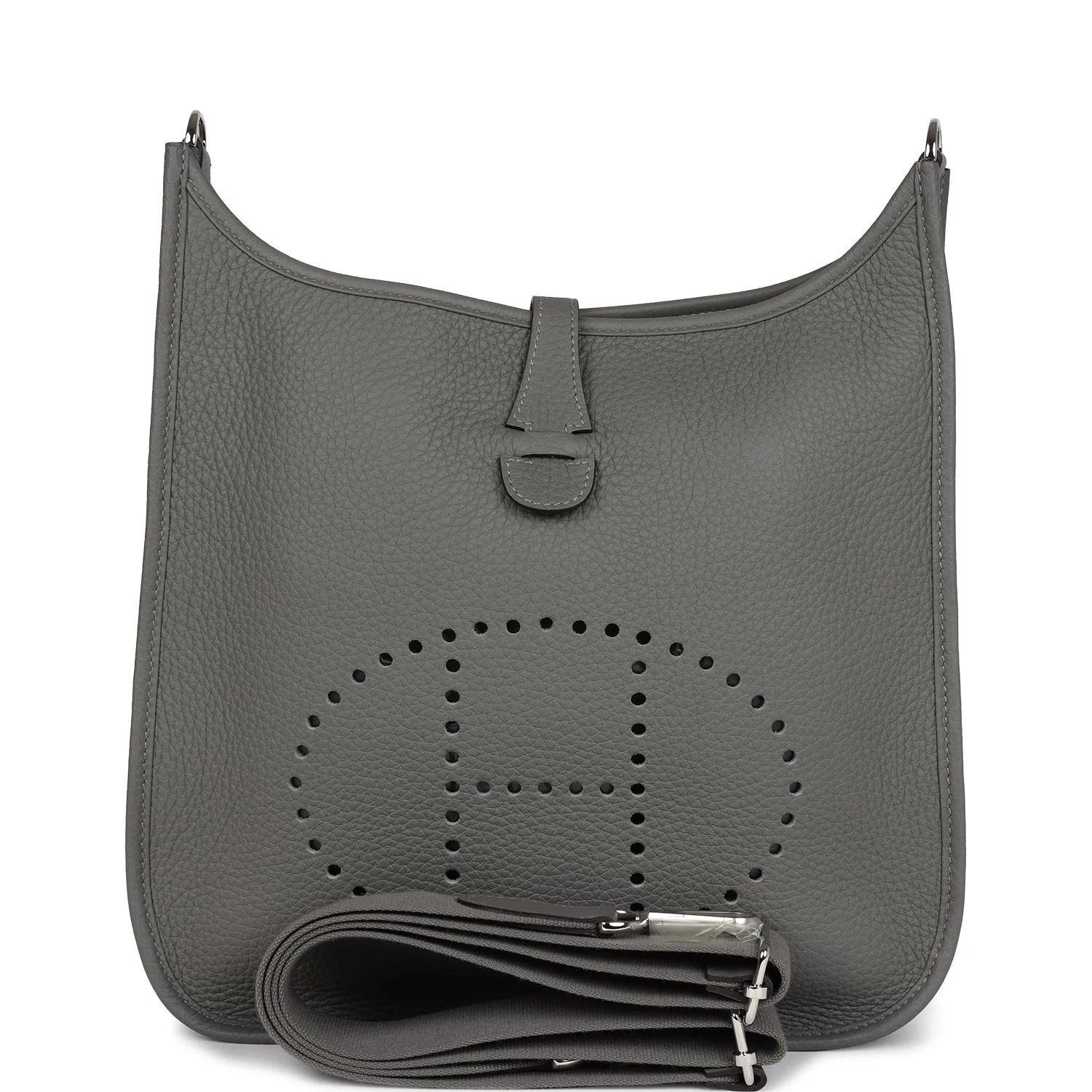 Hermes Evelyne III PM Gris Meyer Clemence Palladium Hardware