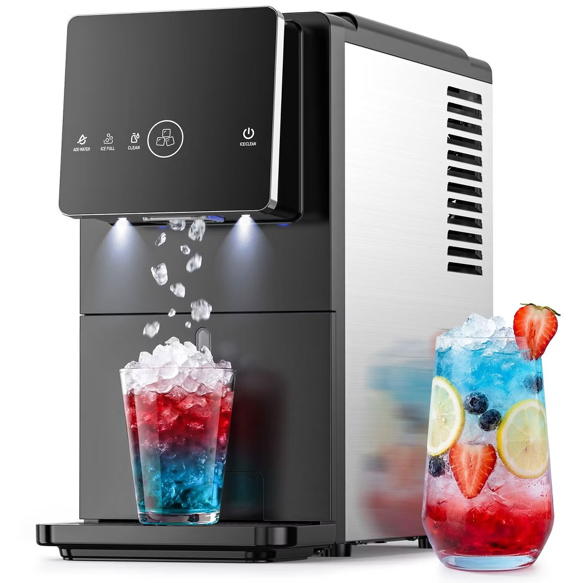 🔥clearance sale🔥Countertop Nugget Ice Maker with One-Touch Dispensing – 33lbs/Day Production