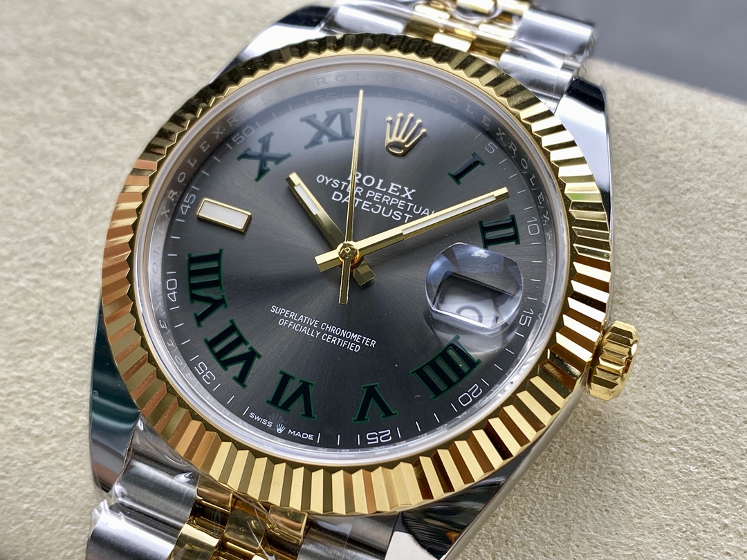 Rolex Datejust m126333 0020 Grey Dial Jubilee 41mm Two Tone Men's Watch