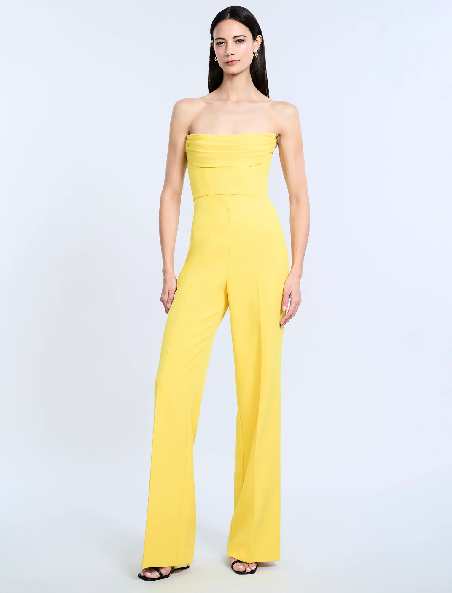 Corset Jumpsuit With Drape