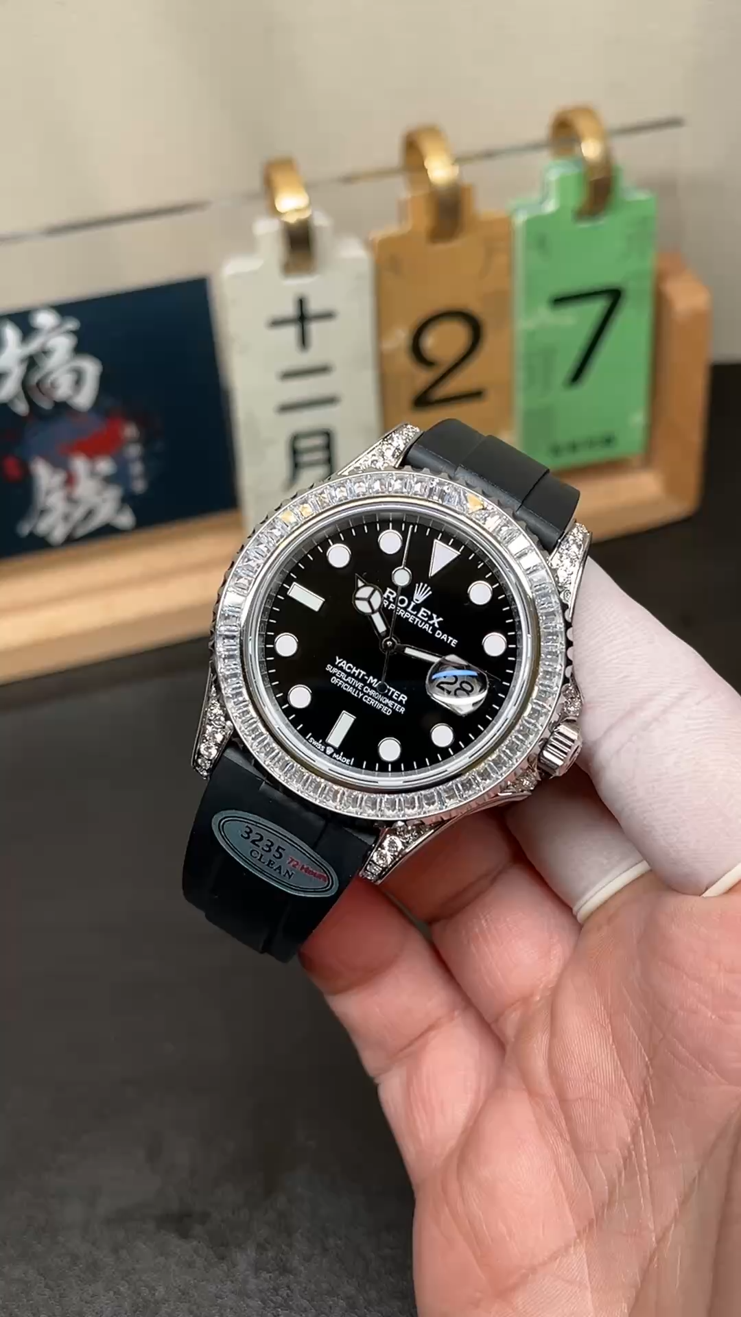 Rolex Yacht Master White Gold 42mm 226679TBR Bagutte bezel Black Dial