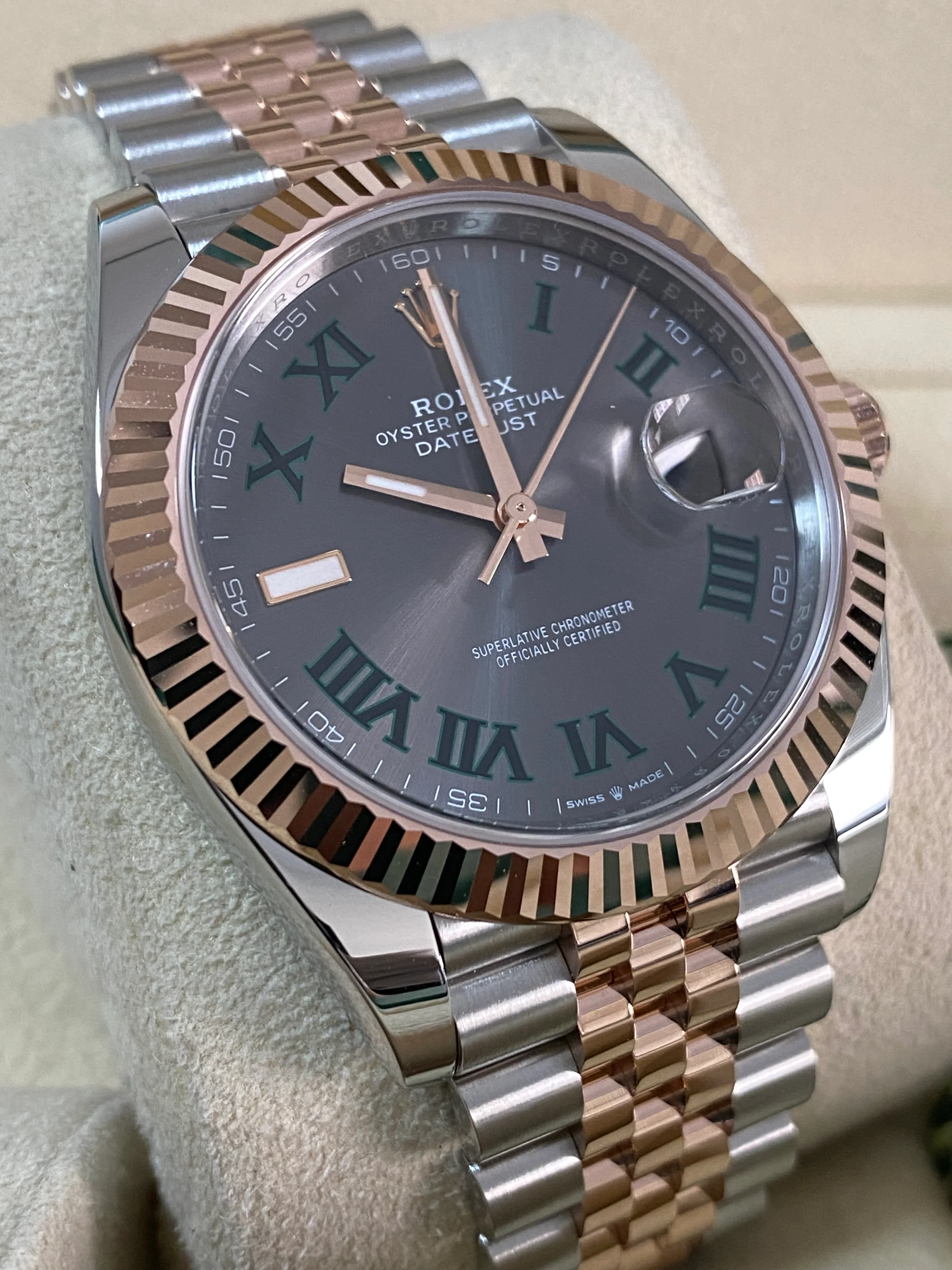 Rolex Steel and Everose Gold Datejust 41 - 2024 - Fluted Bezel - 