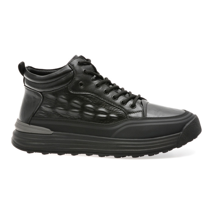 Ghete BITE THE BULLET negre, 66003, din piele naturala