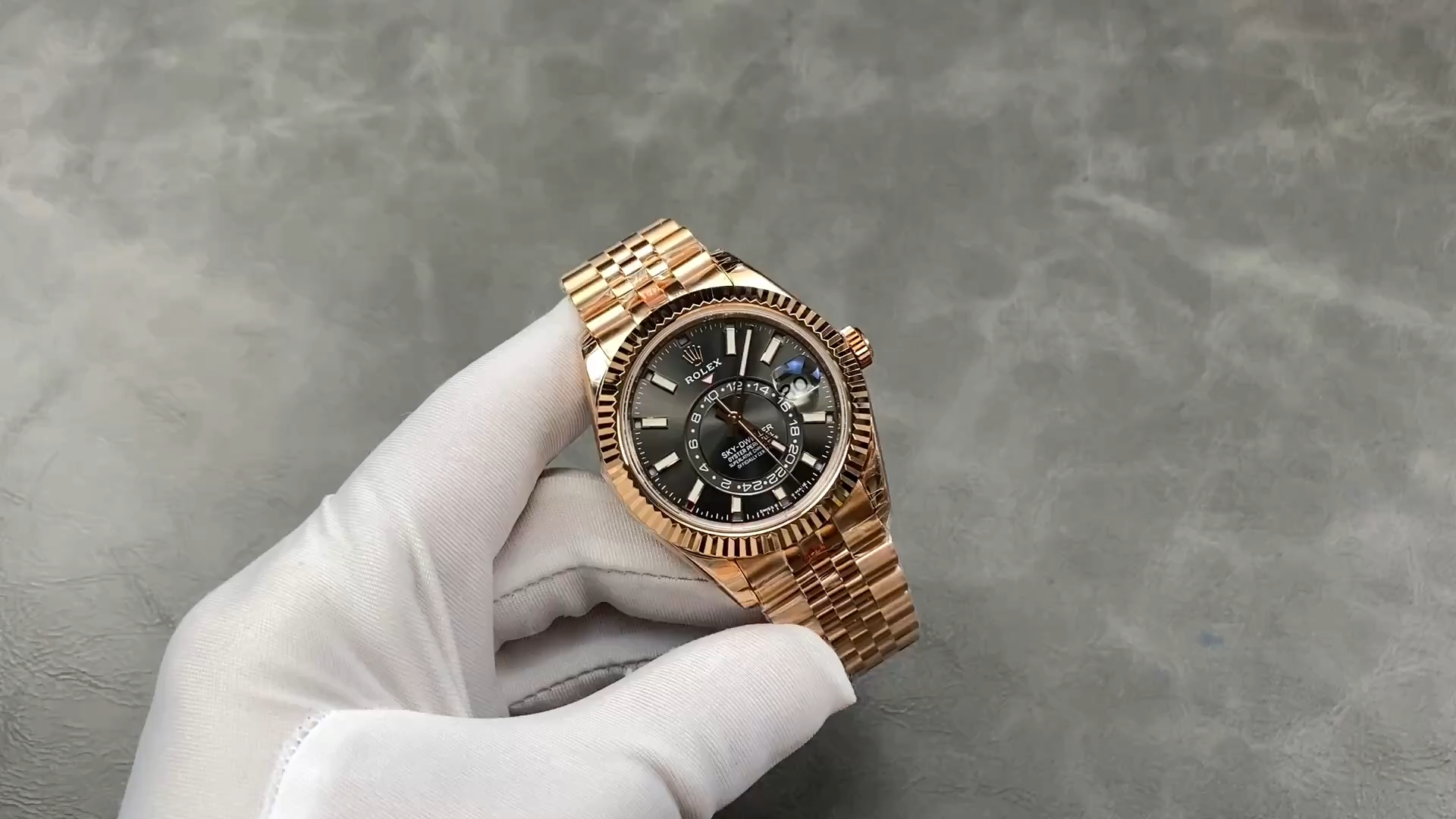 Rolex Sky Dweller 42mm Everose Gold and Slate Grey Dial M336935-0008
