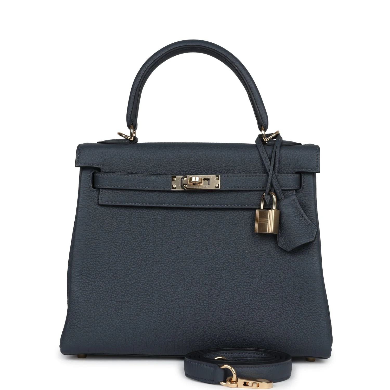 Hermes Kelly Retourne 25 Gris Misty Togo Permabrass Hardware