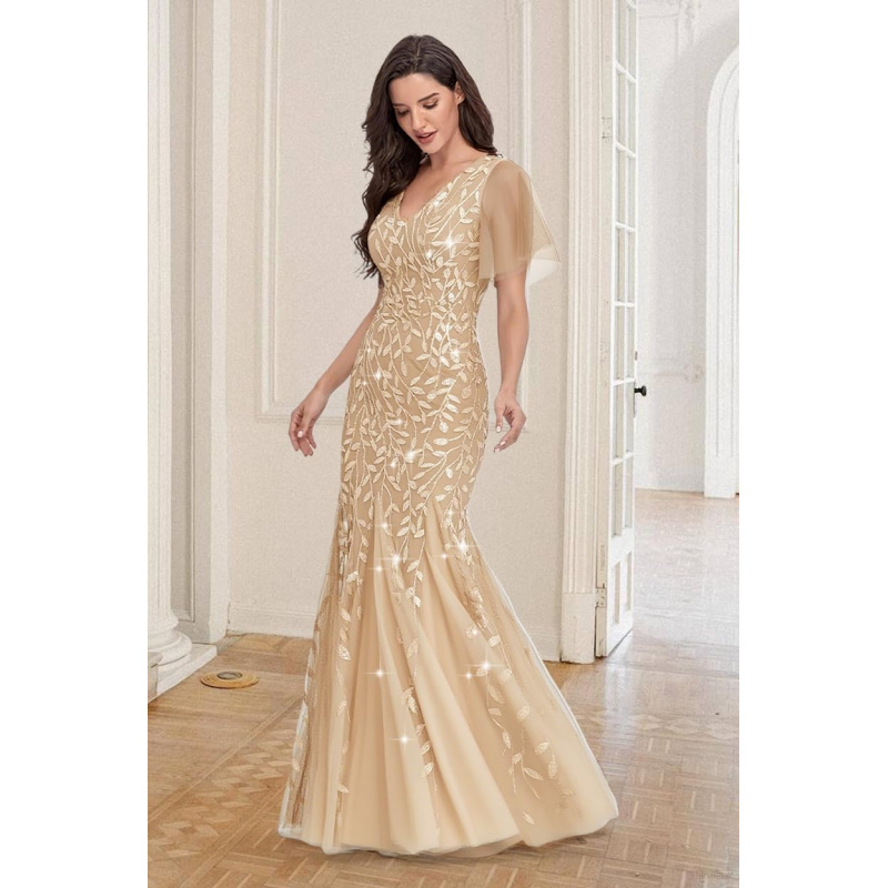Women's Formal Evening Gowns Long Sparkly Sequin