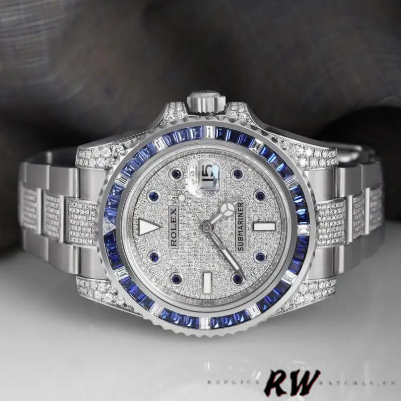 Rolex Submariner Date 116610LN Stainless Steel Diamond Bezel 40MM Mens Replica Watch