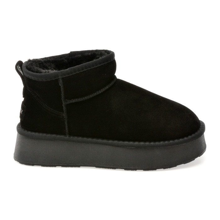 Ghete GRYXX negre, 228520, din piele intoarsa