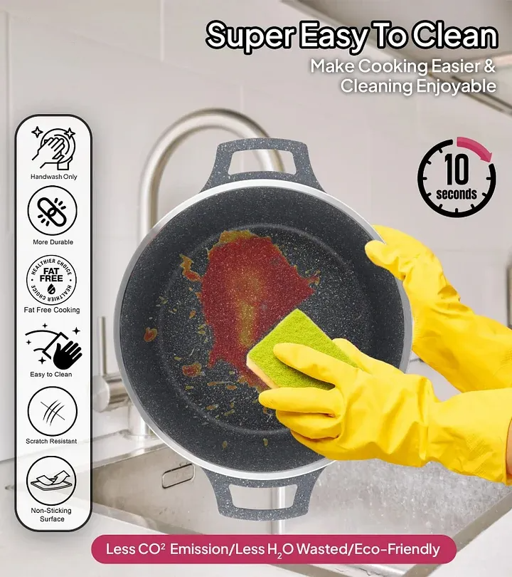 🔥 Last Day For Clearance !Cookware Set 29 Pieces Non Stick Multi Layer Granite Coating