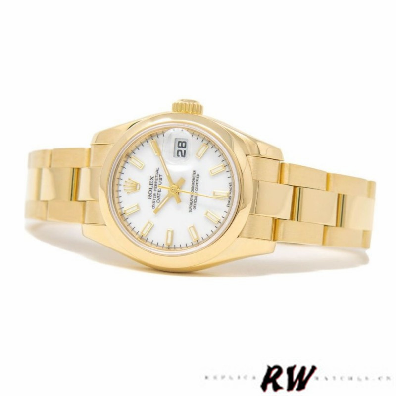 Rolex Datejust 179168 Smooth Domed White Index Dial 26MM Lady Replica Watch