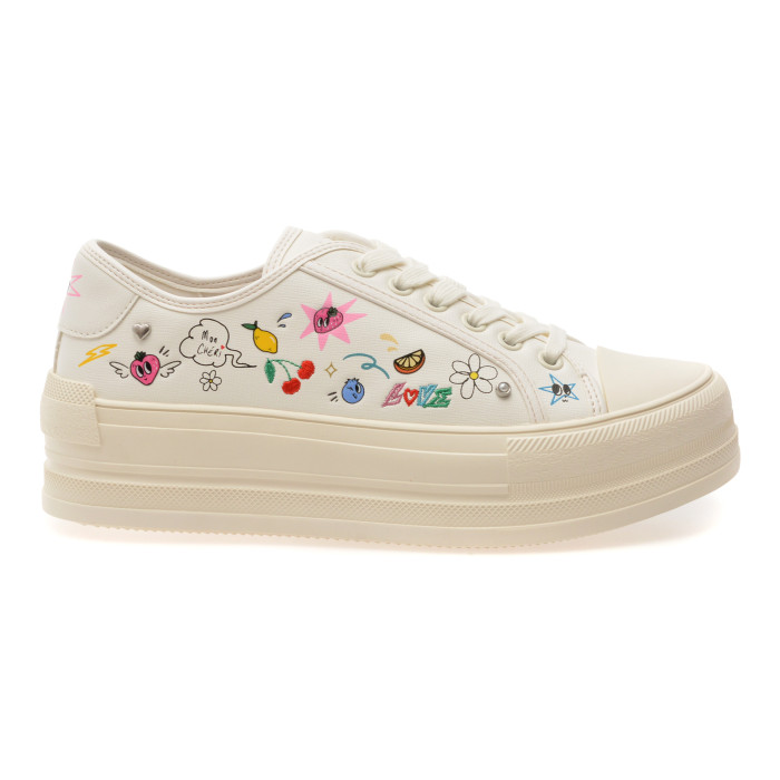 Pantofi sport ALDO albi, RAYES 185, din piele ecologica