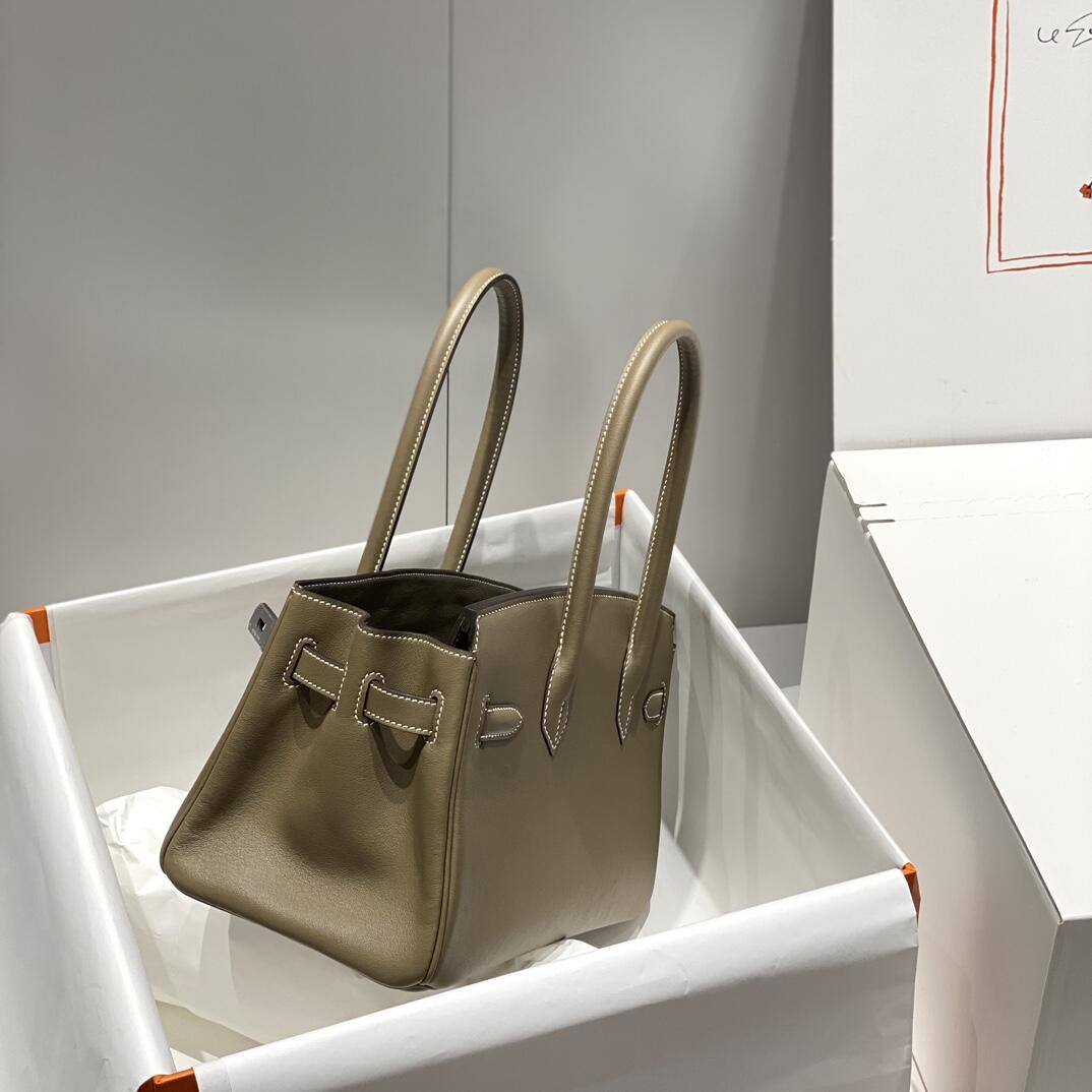 Hermès shoulder birkin 29 Elephant Gray customization