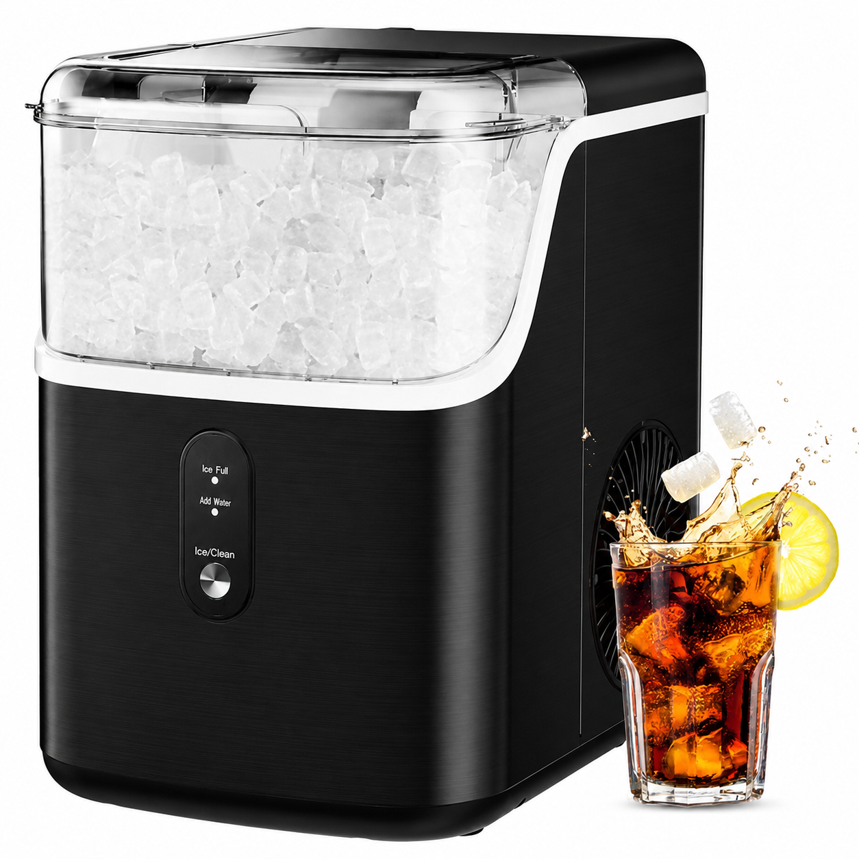 🔥Flash sale- ONLY $29.99🔥Nugget Ice Makers Countertop-Touch Dispensing – 44lbs/Day Production