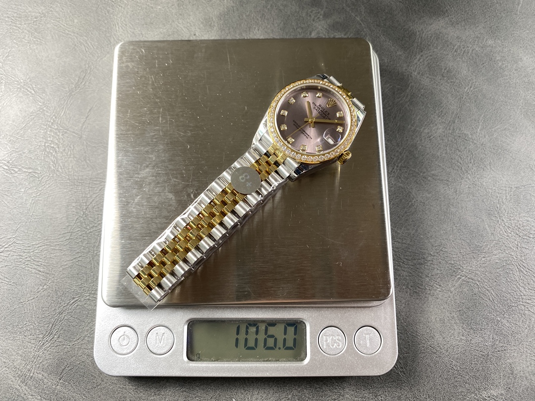 Rolex Datejust 31mm Stainless Steel and Yellow Gold 278383RBR 0022 Grey Diamond Jubilee