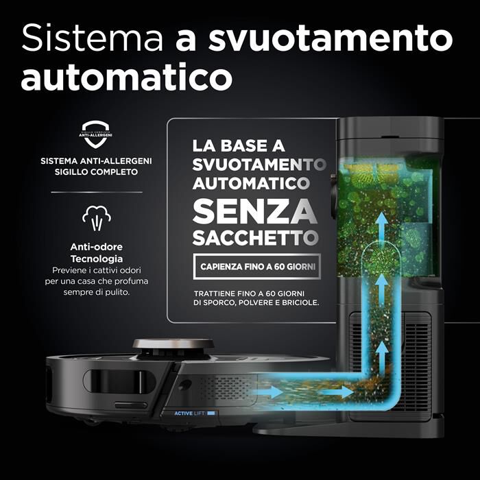 SHARK - ROBOT POWERDETECT CON AUTOSVUOTAMENTO RV2820VEEU-Nero/ Champagne